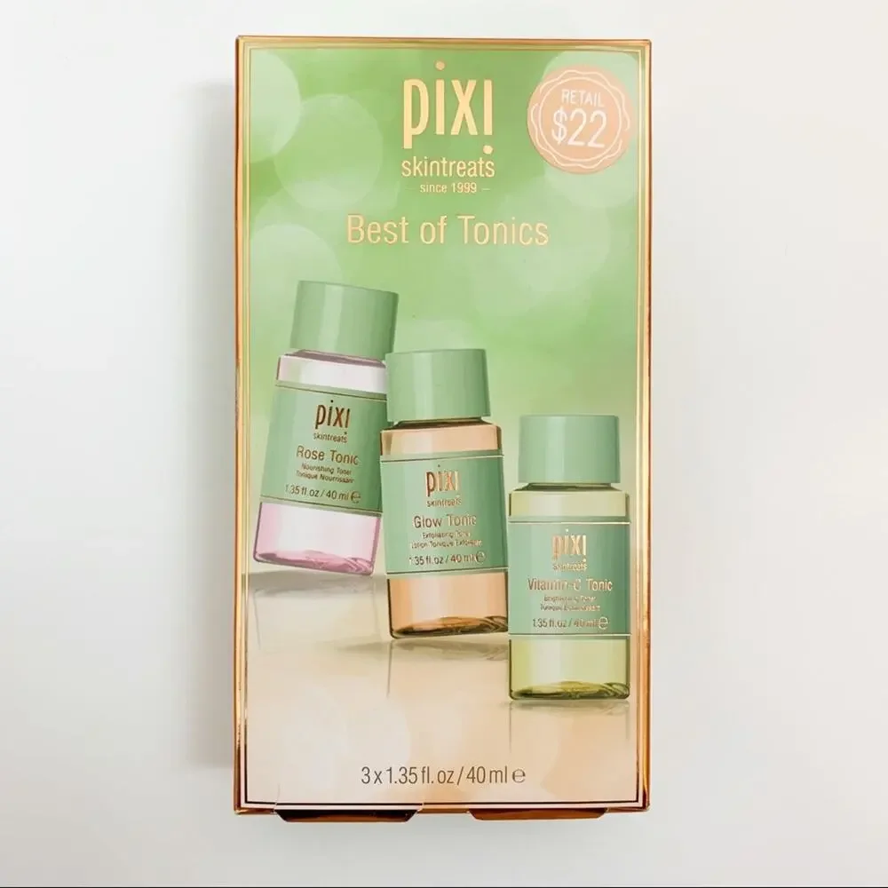Set of 2 PIXI Best Of Tonics Toners Set Rose Glow Vitamin C New Cruelty Free
